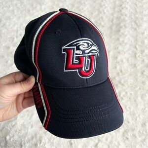 Liberty University Hat Cap Adult OS Navy Flames Eagle Russell Athletic Baseball